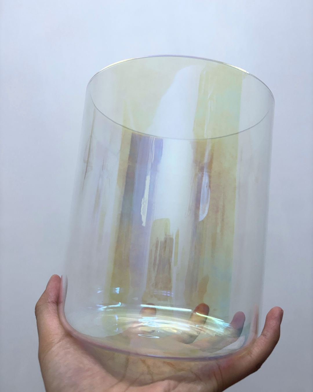 Pearl Aurora Crystal Singing Bowl for for Zeal Point Chakra 5.75" NoteG#4