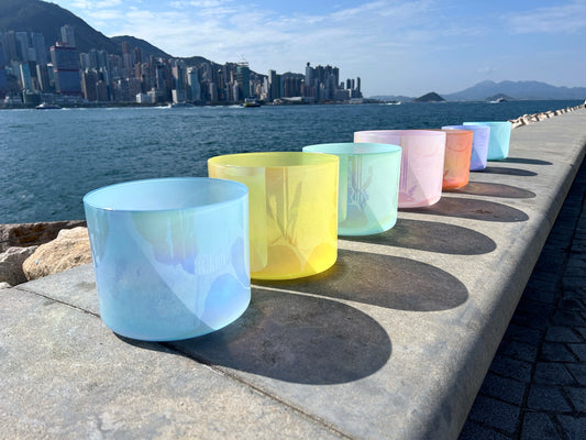 Ananda Crystal Singing Bowl Chakra Set