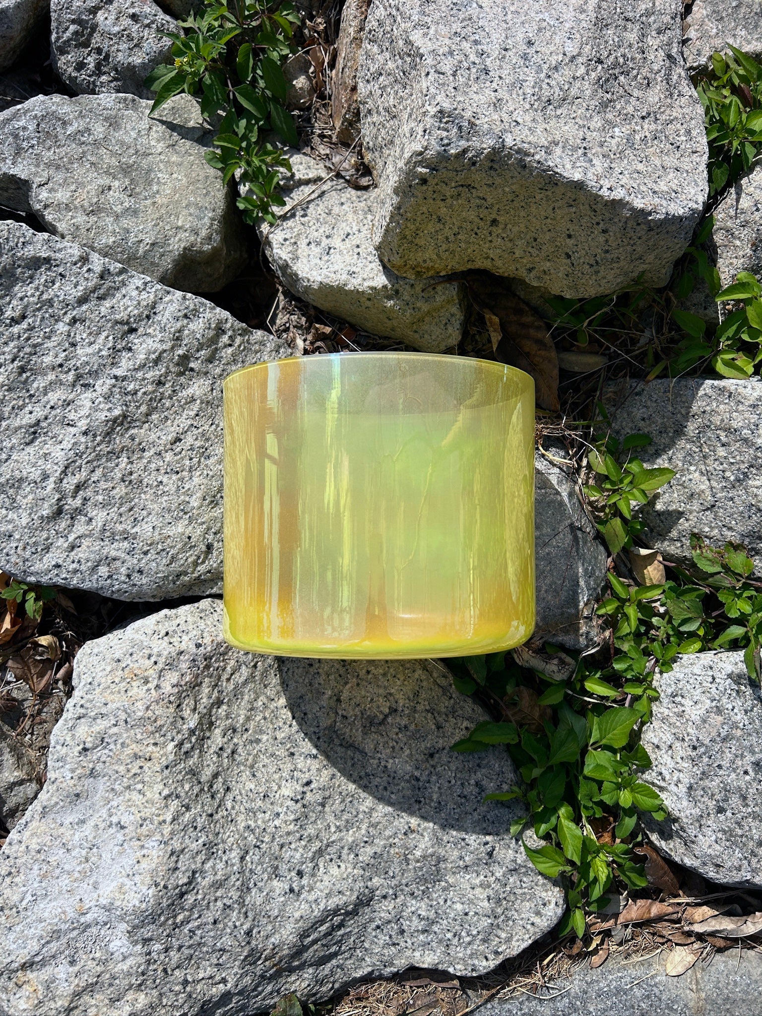 Ananda Crystal Singing Bowl Solar Plexus Chakra, in yellow colour 